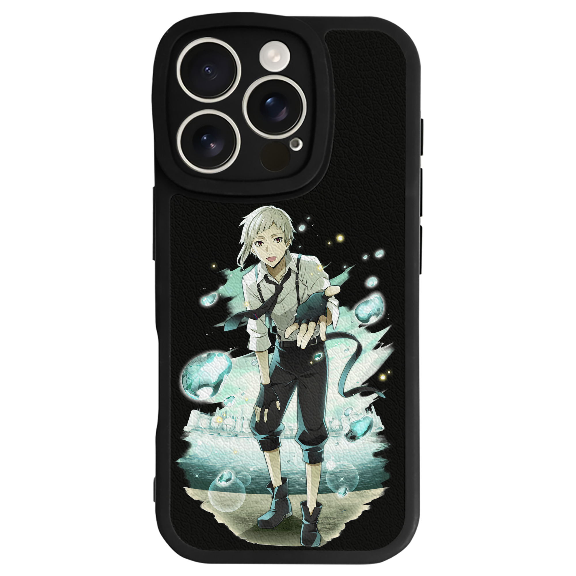（画像用） 文豪ストレイドッグス Bungo Stray Dogs 【iPhone 16シリーズ対応】シリコンスマホケース（レザー調） 材質：シリコン